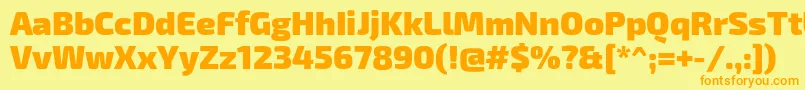 Exo2.0Black Font – Orange Fonts on Yellow Background