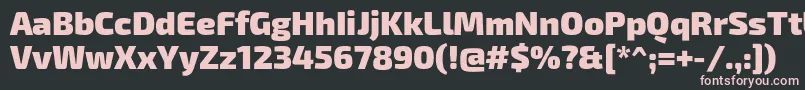 Exo2.0Black Font – Pink Fonts on Black Background
