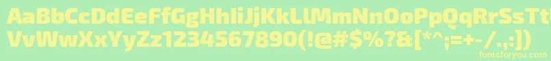 Exo2.0Black Font – Yellow Fonts on Green Background