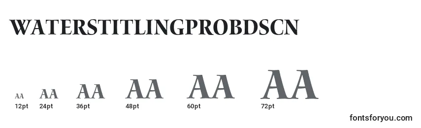 WaterstitlingproBdscn Font Sizes