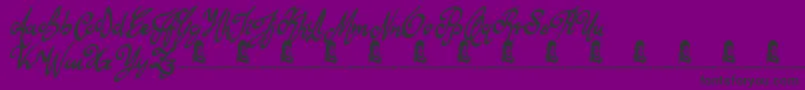 フォントAnythingForYou – 紫の背景に黒い文字