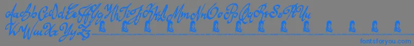 AnythingForYou Font – Blue Fonts on Gray Background