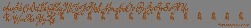 AnythingForYou Font – Brown Fonts on Gray Background