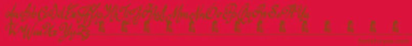AnythingForYou Font – Brown Fonts on Red Background