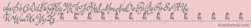 AnythingForYou-Schriftart – Graue Schriften auf rosa Hintergrund