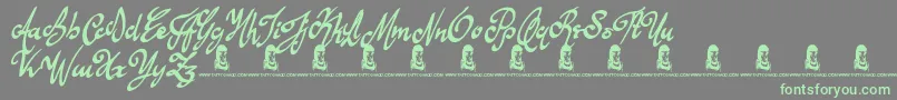 AnythingForYou Font – Green Fonts on Gray Background