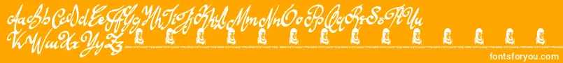 AnythingForYou Font – White Fonts on Orange Background