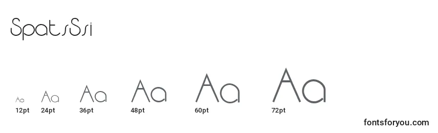 SpatsSsi Font Sizes