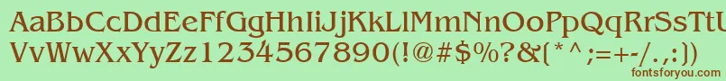 AgbengalyRoman-fontti – ruskeat fontit vihreällä taustalla