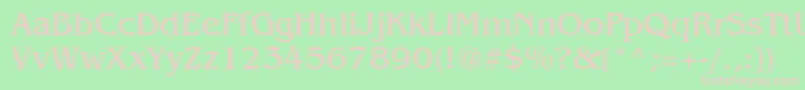 AgbengalyRoman Font – Pink Fonts on Green Background