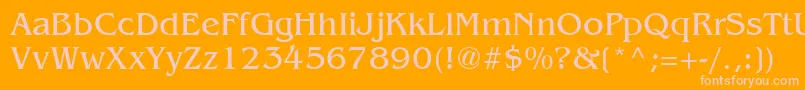 AgbengalyRoman Font – Pink Fonts on Orange Background