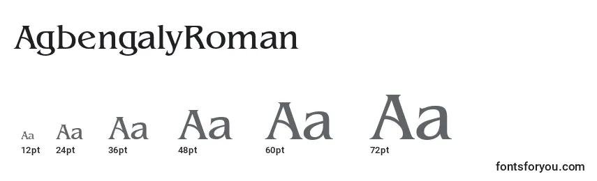AgbengalyRoman Font Sizes