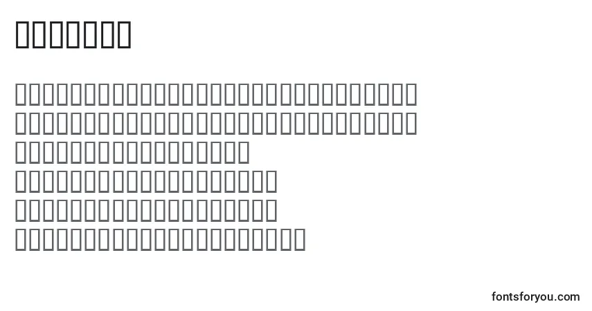 Czcionka Weiland – alfabet, cyfry, specjalne znaki
