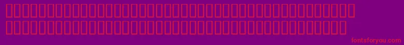Weiland-Schriftart – Rote Schriften auf violettem Hintergrund