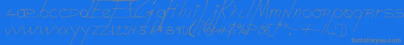 GoodNight-Schriftart – Graue Schriften auf blauem Hintergrund