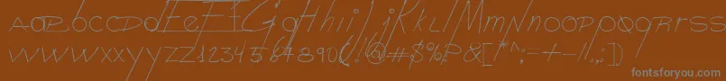 GoodNight Font – Gray Fonts on Brown Background
