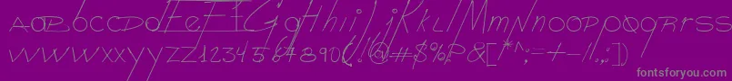 GoodNight-Schriftart – Graue Schriften auf violettem Hintergrund