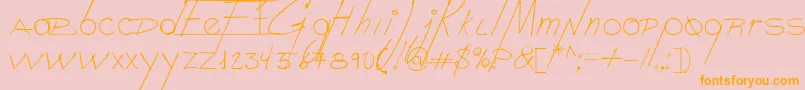 GoodNight-Schriftart – Orangefarbene Schriften auf rosa Hintergrund