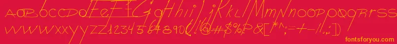 GoodNight Font – Orange Fonts on Red Background