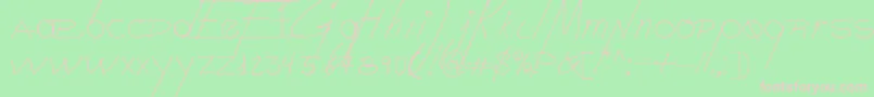 GoodNight Font – Pink Fonts on Green Background