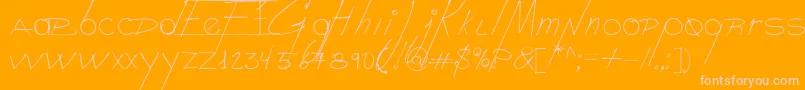 GoodNight-Schriftart – Rosa Schriften auf orangefarbenem Hintergrund