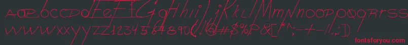 GoodNight Font – Red Fonts on Black Background