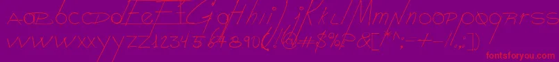 GoodNight-Schriftart – Rote Schriften auf violettem Hintergrund