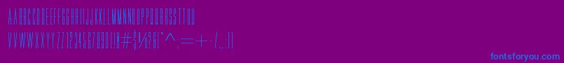 Czcionka Movlette – niebieskie czcionki na fioletowym tle
