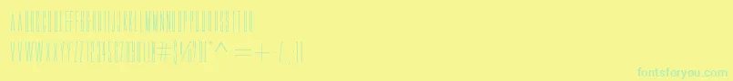 Czcionka Movlette – zielone czcionki na żółtym tle