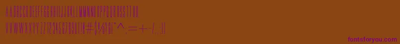 Czcionka Movlette – fioletowe czcionki na brązowym tle
