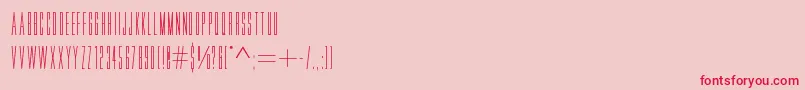 フォントMovlette – ピンクの背景に赤い文字