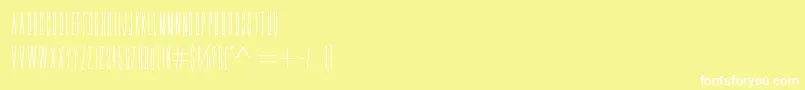 Movlette-fontti – valkoiset fontit keltaisella taustalla