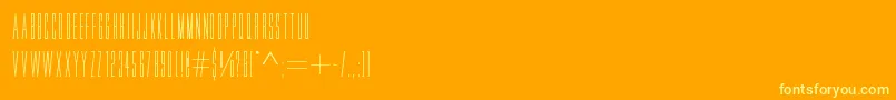 Movlette-Schriftart – Gelbe Schriften auf orangefarbenem Hintergrund