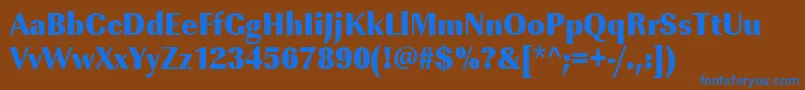 Urwimperialtultbolextnar Font – Blue Fonts on Brown Background