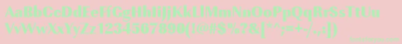 Weitere Informationen zur Urwimperialtultbolextnar-Schriftart Urwimperialtultbolextnar-Schriftart – Grüne Schriften auf rosa Hintergrund