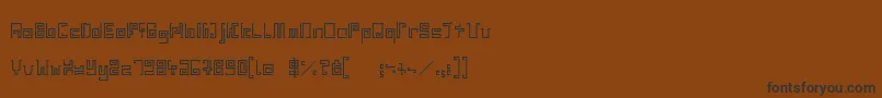 Шрифт IndiaSnakePixelLabyrinthGame – чёрные шрифты на коричневом фоне