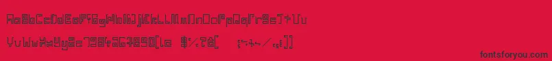 IndiaSnakePixelLabyrinthGame Font – Black Fonts on Red Background