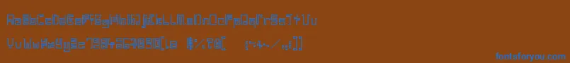 IndiaSnakePixelLabyrinthGame Font – Blue Fonts on Brown Background