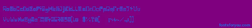 IndiaSnakePixelLabyrinthGame Font – Blue Fonts on Purple Background