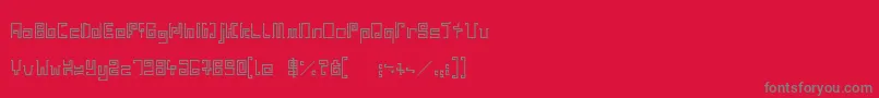 Police IndiaSnakePixelLabyrinthGame – polices grises sur fond rouge