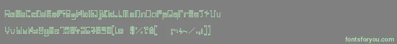 IndiaSnakePixelLabyrinthGame-Schriftart – Grüne Schriften auf grauem Hintergrund