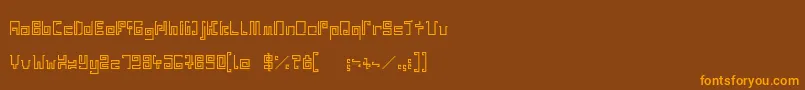 IndiaSnakePixelLabyrinthGame Font – Orange Fonts on Brown Background