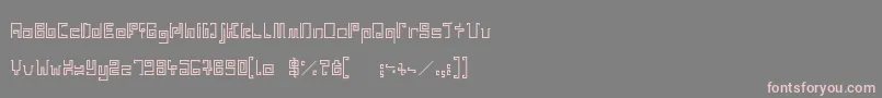Шрифт IndiaSnakePixelLabyrinthGame – розовые шрифты на сером фоне