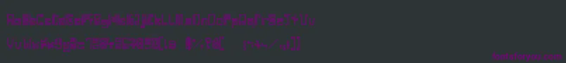 Шрифт IndiaSnakePixelLabyrinthGame – фиолетовые шрифты на чёрном фоне