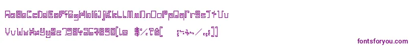 IndiaSnakePixelLabyrinthGame-Schriftart – Violette Schriften auf weißem Hintergrund