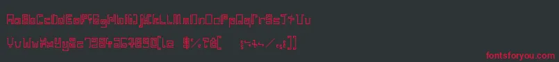 Шрифт IndiaSnakePixelLabyrinthGame – красные шрифты на чёрном фоне