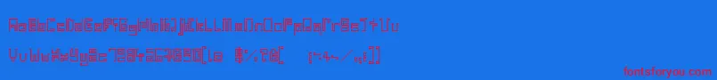 IndiaSnakePixelLabyrinthGame Font – Red Fonts on Blue Background