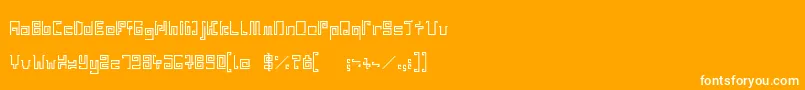 IndiaSnakePixelLabyrinthGame Font – White Fonts on Orange Background