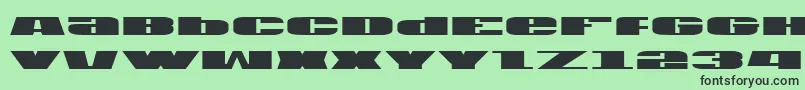 Usa Font – Black Fonts on Green Background