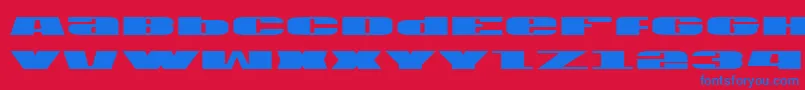 Usa Font – Blue Fonts on Red Background